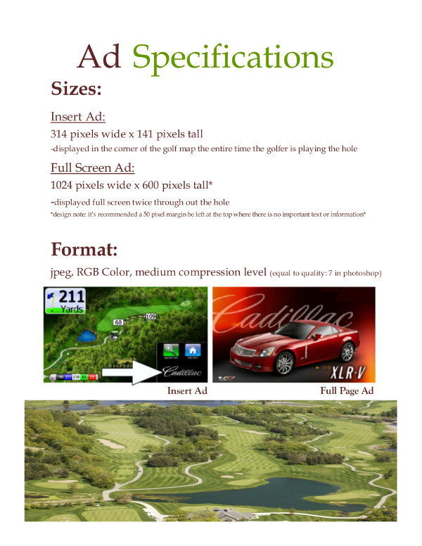 GPS Advertising Stonewall Orchard Golf Club