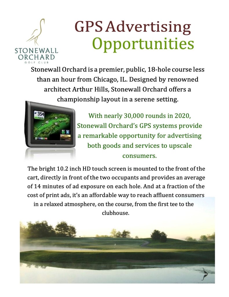 GPS Advertising - Stonewall Orchard Golf Club